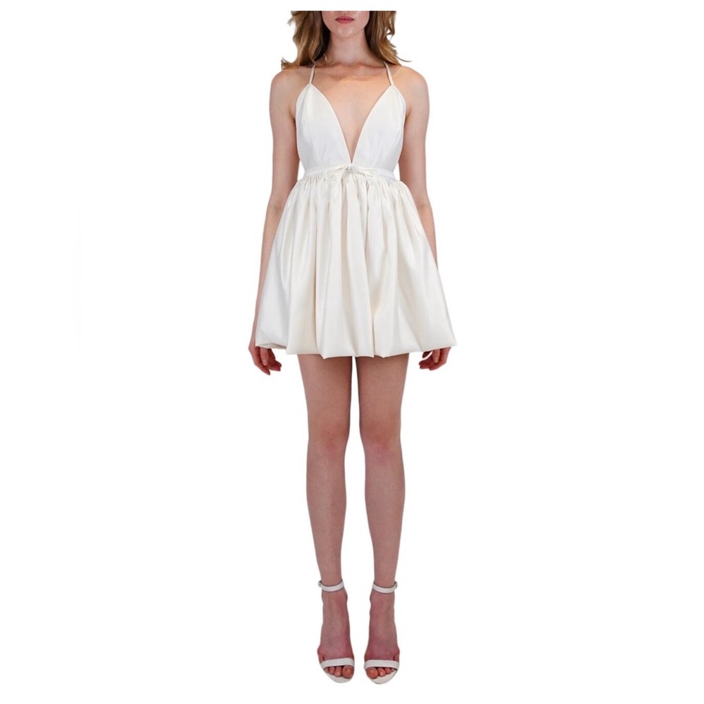AZEEZA Martin Fit Elegant White Sleeveless Dress